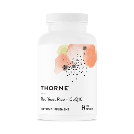 THORNE - Red Yeast Rice   CoQ10 - Maintain Healthy Cholesterol Levels and Supports Cardiovascular Health* - Gluten-Free, Dairy-Free - 120 Capsules