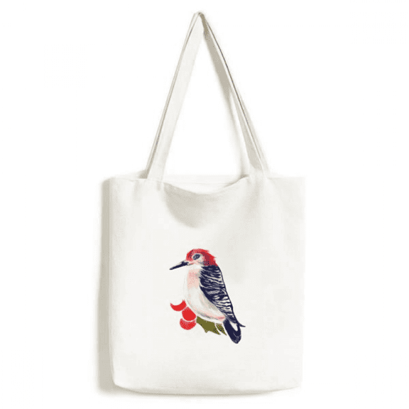 Bird Animal Magpie Redhead Tote Canvas Bag Shopping Satchel Casual Handbag
