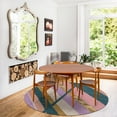 thumbnail image 3 of 8X8 Handmade Rug, Living, Bed, room, Round Carpet, Geometric Design, Tufted Area Rugs, 3 of 7