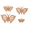 DecMode Kitschy Butterfly Wall Sculpture - Set of 4