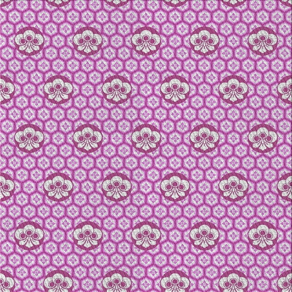 Ahgly Company Machine Washable Indoor Square Transitional Magenta Pink Area Rugs, 4' Square