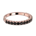 thumbnail image 3 of 0.80ct Shared Prong Black Diamond Moissanite 10K Rose Gold Wedding Band, 3 of 4