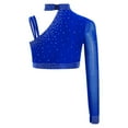 thumbnail image 3 of Hansber Girls Party Fancy Vest Hip Hop Jazz Dance Tops Athletic Shirt Ballet Dancewear Cheerleading Uniform Blue 10, 3 of 6