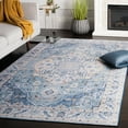 thumbnail image 2 of SAFAVIEH Tucson Luvina Traditional Machine Washable Area Rug, Light Blue/Blue, 5' x 8', 2 of 8