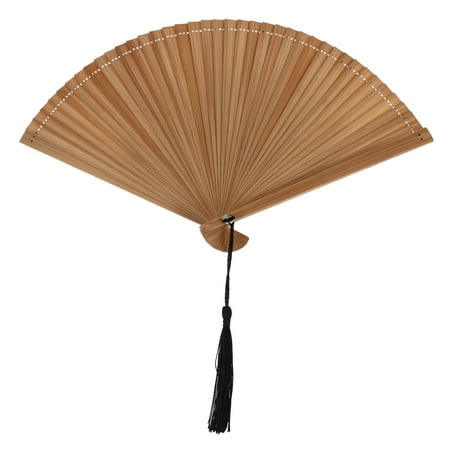 

Handheld Bamboo Fan Retro Folding Fan Bamboo Hand Fan with Tassel and Bag