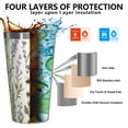 thumbnail image 3 of 16oz Tumblers Pioneer Flower and Butterfly Stainless Steel Vacuum Insulated Double Wall Travel Tumbler Cups Mug with Lid and Straw,Cleaning Brush for Coffee,Tea, 3 of 4