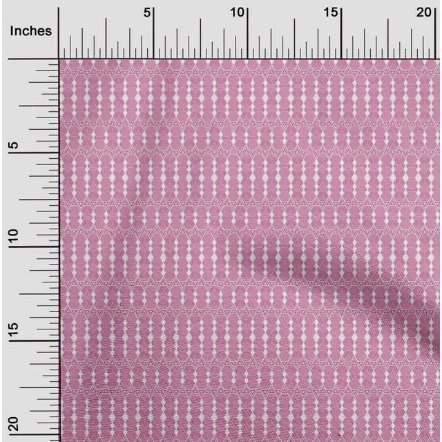 oneOone Cotton Poplin Fabric Hexagon|Diamond & Triangle Geometric Printed Craft Fabric BTY 56 Inch Wide