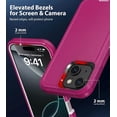thumbnail image 3 of iPhone 16 Case Cover 3 Layer Rugged / Heavy Duty / Shockproof 6.1" Pink, 3 of 5