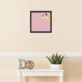 thumbnail image 3 of PinPix 14x14 Custom Cork Bulletin Board Argyle Light Pink Poster Board Has a Fabric Style Canvas Finish, Framed in Argyle Light Pink, by ArtToFrames (PinPix-649), 3 of 6