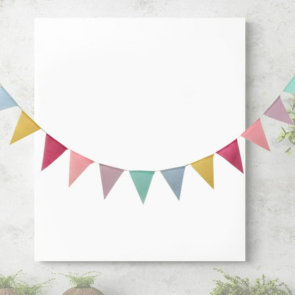 Homoyoyo Multi-Color Linen Wedding Banner Hanging Bunting for Festive Party Decorations and Event Decor