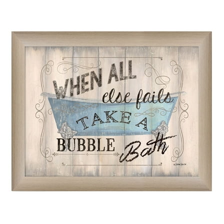 Trendy Decor 4U 'Take a Bubble Bath' Framed Textual Art