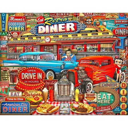 Springbok Retro Diner 2000 Piece Jigsaw Puzzle With Interlocking Pieces
