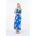 thumbnail image 5 of Robe Maxi à Imprimé Floral Hawaïen Luau pour Femme, Coupe Cœur, L Hibiscus Blue, 5 of 5