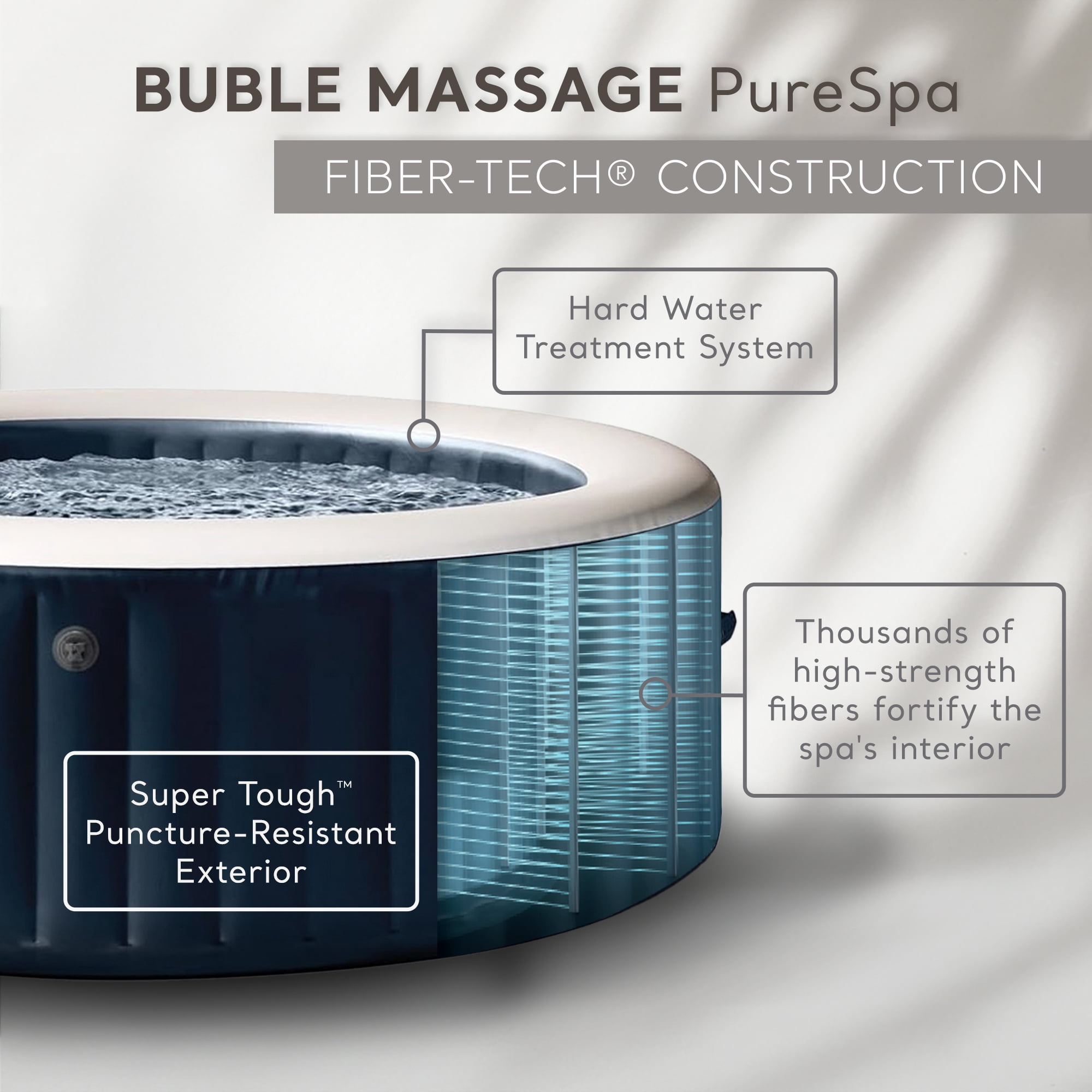 INTEX 28431EH PureSpa Plus Bubble Massage Spa Set with Energy Efficient Cover, 85" x 28"