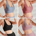 thumbnail image 1 of Women Sports Bra Wireless Hollow Out Mesh Racer Back Crop, 1 of 8