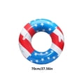 thumbnail image 1 of US Independence Day Flag Themed Inflatable Swim Ring with Handles, Extra Thick Anti-Roll Swimming Aid Float, Patriotic Pool Tube, Durable Water Fun Accessory for Summer, Red White Blue, B, 1 of 2