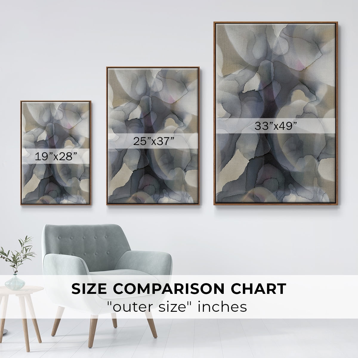 Heavy Weather Framed Premium Gallery Wrapped Canvas - Ready to Hang - 27 x 41 - Walnut Floating Frame