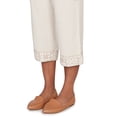 thumbnail image 4 of Alfred Dunner Womens Petite Crochet Trim Linen Capri, 4 of 4