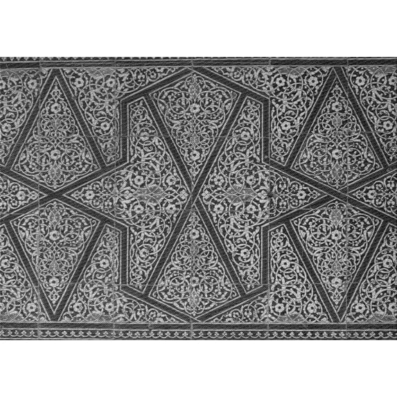 Ahgly Company Machine Washable Indoor Rectangle Transitional Dark Gray Area Rugs, 5' x 7'