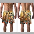 thumbnail image 3 of luoweisi Men's Beach Shorts Quick Dry Swim Trunks with Mesh Lining Kangaroo L, 3 of 5