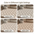 thumbnail image 7 of ODIKA 4'x6' Beige Stone Geometric Handwoven Design Washable Area Rug Elegant Interlocking Pattern for Large Spaces Stain Resistant, Low Pile, Easy Care for Dorm Room, Small Living, 7 of 7