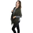 thumbnail image 2 of ToBeInStyle Women's Ribbed Fringe Infinity Scarf - Olive, 2 of 5