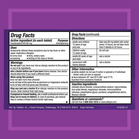 Allegra Allergy 12Hr Fast Relief Fexofenadine HCI Antihistamine 60 mg, 12ct