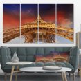 thumbnail image 1 of Belle Vue de Paris Tour Eiffel Ciel Rouge - Impression sur Toile Paysage Urbain, 1 of 3
