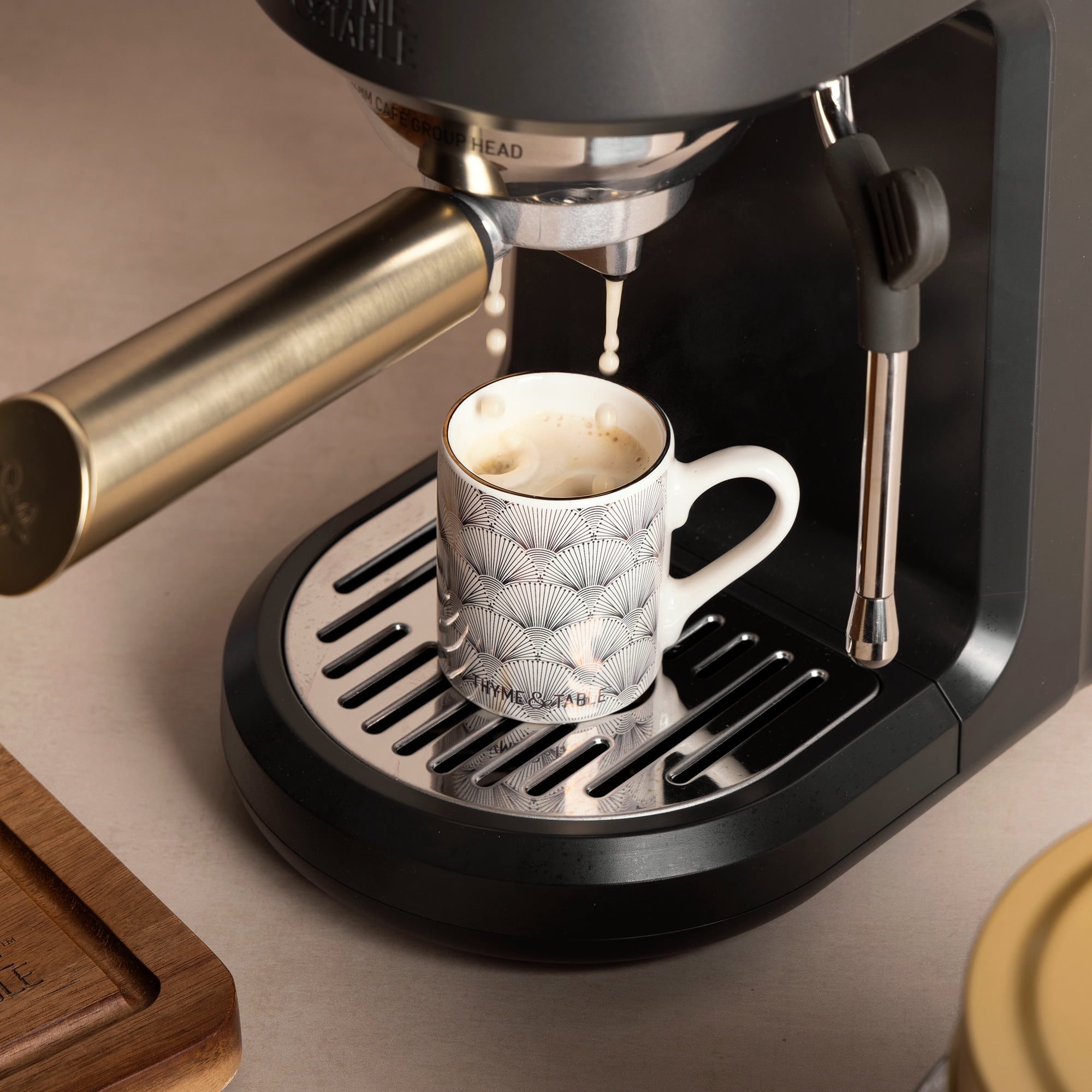 Thyme & Table Espresso Mug, Sand White