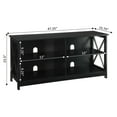 thumbnail image 3 of Convenience Concepts Oxford 55 inch TV Stand with Shelves, Black, 3 of 6