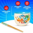 thumbnail image 5 of Silver Buffalo Pokemon Spring Flowers Featuring Pikachu, Bulbasaur, Squirtle, and Charmander Ceramic Ramen Noodle Rice Bowl with Chopsticks, Microwave Safe, 20 Ounces, 5 of 8