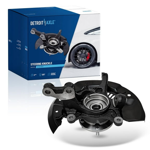 Detroit Axle - FWD Front Right Steering Knuckle and Wheel Hub Bearing Replacement for 2011 2012 2013 2014 2015 2016 2017 Toyota Sienna
