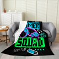 thumbnail image 1 of Erosebridal Game Controller Flannel Blanket, Cartoon Gamepad Sherpa Throw, Teens, 1 of 7