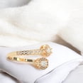 thumbnail image 5 of KEEVA JEWELS 0.85 Carat Pear & Round Cut Lab Created Diamond Bypass Ring for Women, Made in Yellow Gold Plated Silver Size 8, 5 of 6