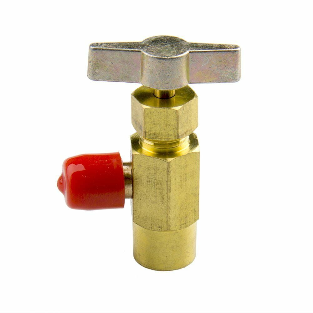 R134a Refrigerant AC Can Bottle Tap 1/2ACME Thread Alloy Adapter Opener Valve 