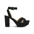 thumbnail image 2 of Sun + Stone Womens LILLAHF Faux Suede Ankle Strap Block Heel, 2 of 3