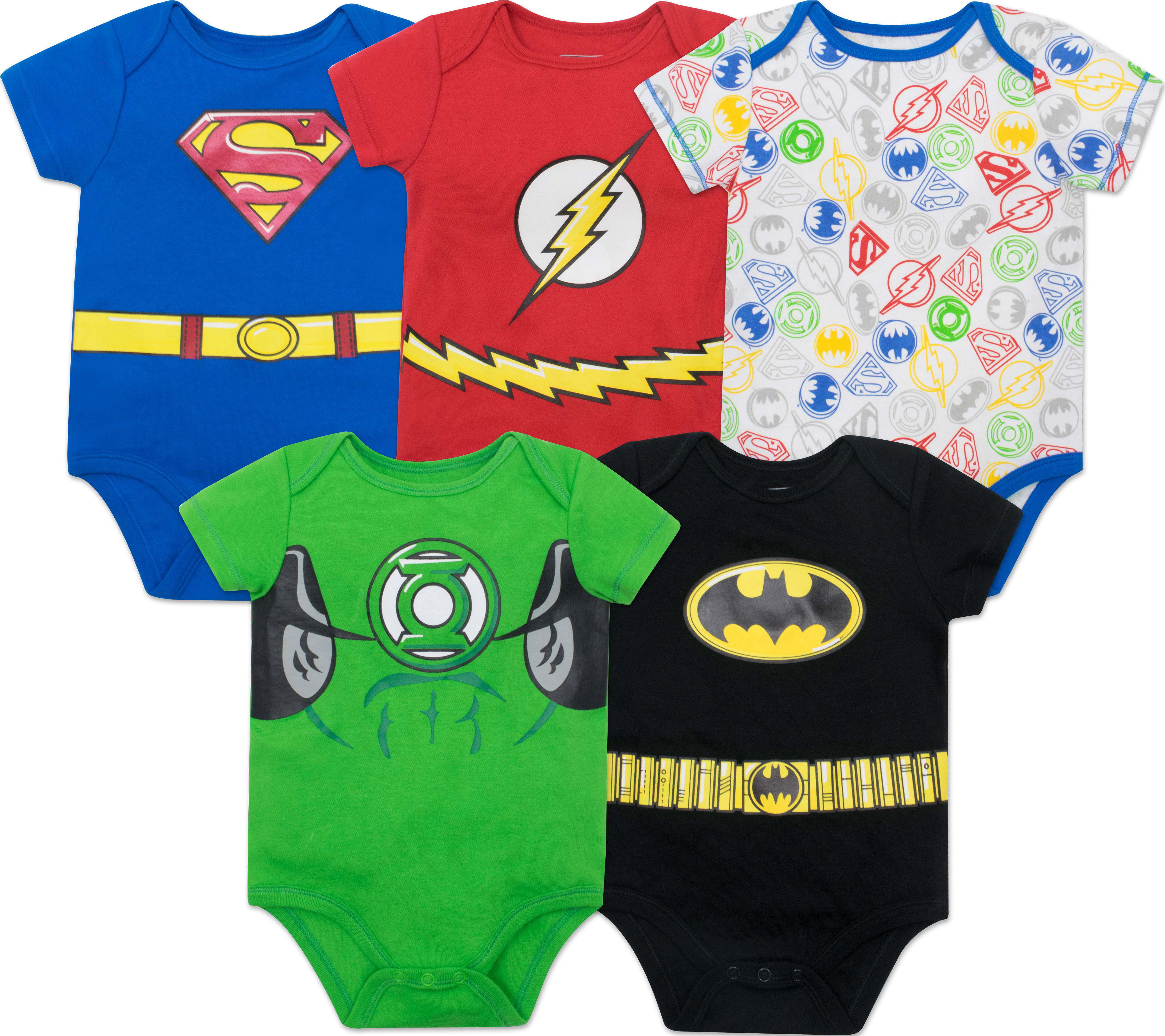 Batman Justice League Baby Boys Bodysuit and Cape Set Superman & The Flash