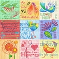 thumbnail image 3 of Phillips, Anita 20x20 Black Modern Framed Museum Art Print Titled - Lil Birds 9 Patch, 3 of 5