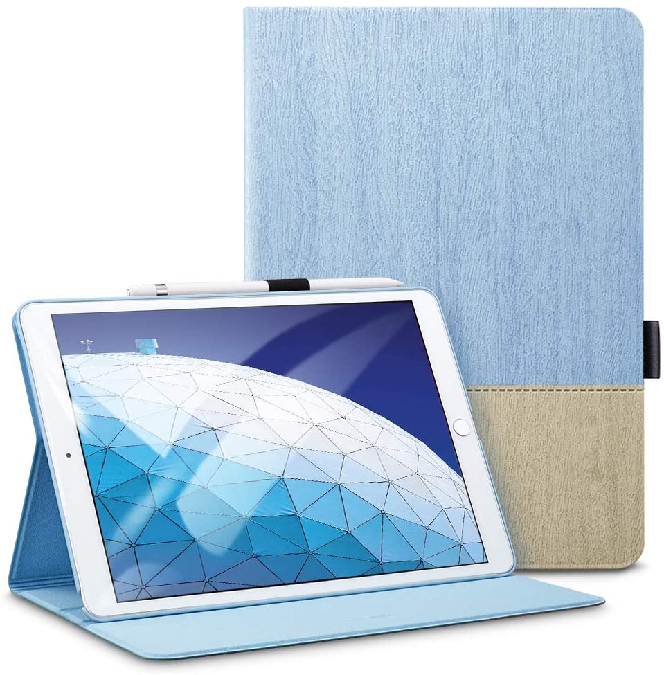 Case for iPad Air 3 Case with Pencil Holder, Book Cover Design Multi