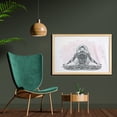 thumbnail image 2 of Colorful Wall Art with Frame, Ornate Girl on Lotus Flower with Eastern on Body Mind Calming Concept, Printed Fabric Poster for Bathroom Living Room, 35" x 23", Black Pink, by Ambesonne, 2 of 2