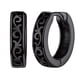 thumbnail image 1 of Pendientes de Aro Huggie Silvora 10mm Negro para Hombres y Mujeres Plata Esterlina, 1 of 8
