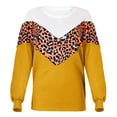 thumbnail image 5 of Herrnalise Women's Knitted Crop Tops Women Fashion Leopard Print Comfortable Long Sleeves Sweater Tops Pullover Jumper Sweaters, 5 of 8