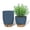 Blue&Brown, variant on 5 Pack 6 Inch White with Brown Self Watering Plant Pots, with Watering Lip, Drainage Holes & Removable Saucer, Flower Planters for Indoor Outdoor Garden House Plants