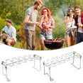 thumbnail image 4 of Chicken Leg Rack Non-Stick Grilling BBQ Barbecue Rib Steel Leg Chicken Rack Roast Rack Roast Wing, 4 of 8