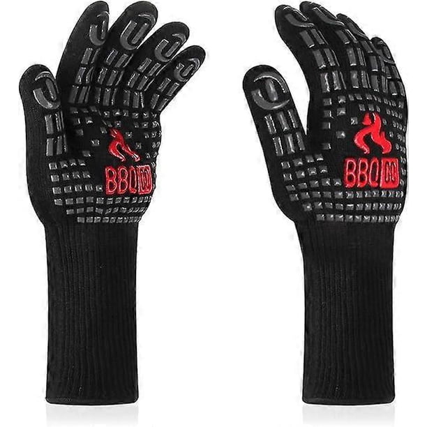 SZTXJ BBQ Gloves, Heat Resistant Oven Gloves up to 800C, Non-Slip Heat Resistant Oven Gloves for Grilling, Grilling, Baking, Fireplace
