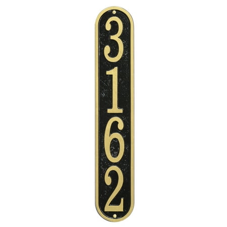 Personalized Whitehall Products Fast & Easy Vertical House Numbers Plaque in