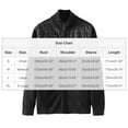 thumbnail image 3 of Lovzfmll Men's Color Block Knit Jacket Stand Collar Zip Up Sweater Style Black, M, 3 of 9