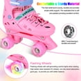 thumbnail image 3 of VEZLOPUS Patins à Roulettes, Patins à Roulettes Roses Ajustables avec Roues Lumineuses pour Filles, Ados, Femmes Débutantes et Avancées / avec Équipements de Protection et Voiture, 3 of 6