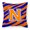 Letter N, variant on Monogram Initial N Tiger Stripe - Black Gold Decorative Fabric Pillow