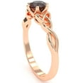thumbnail image 5 of Celtic Trinity Knot Garnet Engagement Ring In 14k Rose Gold, 5 of 6